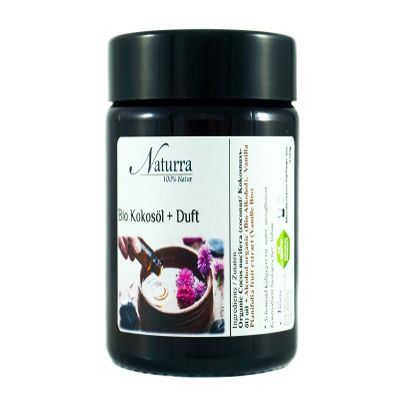 Naturra Organic Coconut Oil 100 g, Cold-Pressed, Virgin, with Organic Siberian Fir Needle Essential Oil – Abies sibirica
