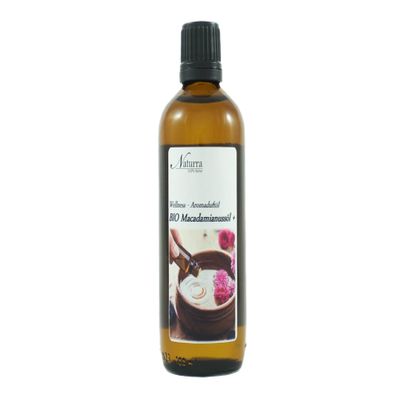 Naturra Organic Macadamia Nut Oil 100 ml, Cold-Pressed, Virgin, with Organic Blood Orange Essential Oil – Citrus sinensis