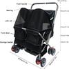 X&Z-XAOY Double Dog Stroller for Small and Medium Dogs, Rose Red view 2