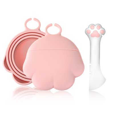 PHOGARY Silicone Can Lids for Pet Food with Spoon