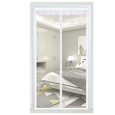 Magnetic Fly Screen Mosquito Net 220 x 250 cm, Foldable, Automatic Closing, White