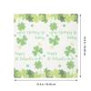 PartyKindom 40-Count Clover Paper Napkins with Four-Leaf Clover Pattern view 2