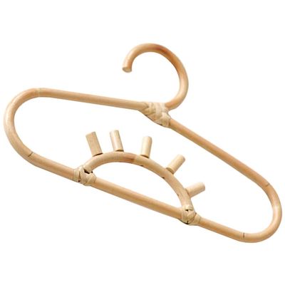 Zerodeko Beige Rattan Baby Clothes Hangers