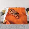 Leopard Little Gecko Multi-Size Ultra-Soft Flannel Blanket (Horizontal), Lightweight and Warm view 1