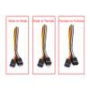 5 pcs 200 mm 2.54 mm Male-Female Clamp Wire, Double Bare-Wire Connector, Male-to-Male, 8P view 2