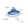 Cat Toilet Training Kit, Removable and Reusable, White/Blue view 4
