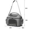 X&Z-XAOY Portable Breathable Soft-Sided Pet Carrier, Foldable Dog and Cat Carrier, Gray view 4
