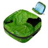 Zippered Menstrual Pad Bag, Feminine Hygiene Pouch (Wild Green with Dewdrops) view 1