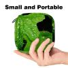 Zippered Menstrual Pad Bag, Feminine Hygiene Pouch (Wild Green with Dewdrops) view 2
