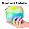 Zippered Menstrual Pad and Tampon Pouch for Women and Girls, Abstract Colorful Psychedelic Swirl view 2