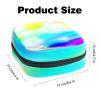 Zippered Menstrual Pad and Tampon Pouch for Women and Girls, Abstract Colorful Psychedelic Swirl view 3