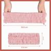 Chuangdi Spa Headbands for Women, Soft Terry Cloth, 3-Pack, Pink view 2