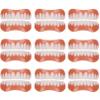 WoCOyo Top and Bottom Instant False Teeth Veneers, Silicone Cosmetic Teeth, 9 Pairs view 1