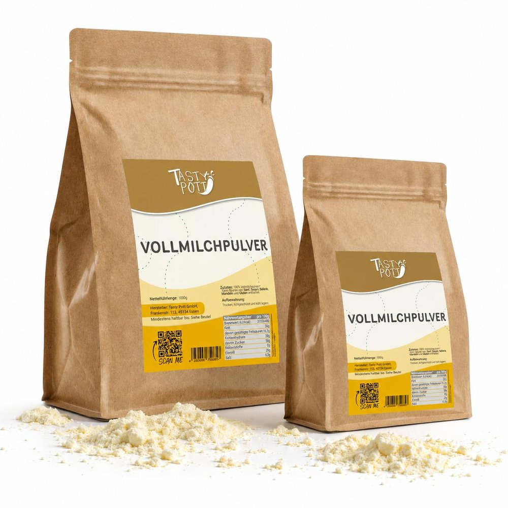 Tasty Pott Whole Milk Powder, Spray-Dried, 1,000 g