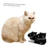 Elevated Double Pet Bowl with 15° Incline, Plastic, Black view 3