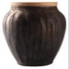 Small Ceramic Keepsake Urn for Human and Pet Ashes, Retro Style #2 view 1