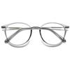 VEVESMUNDO Blue Light Blocking Reading Glasses, Modern Full-Rim Frame, Gray, +3.0 view 1