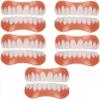 WoCOyo Reusable Silicone Upper and Lower Veneers, Temporary Cosmetic False Teeth, Whitening, Natural Shades, 5 Pairs view 1