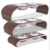MilaCasa Elevated Dog Feeding Station, 2 Bowls, Walnut (L) view 1
