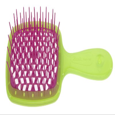 Janeke Superbrush Small Body Brush, Green, Curly, Fuchsia
