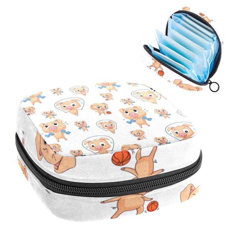 Portable Menstrual Product Storage Bag with Zipper