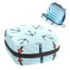 Women's Menstrual Product Storage Bag with Zipper, Anchor Pattern view 1