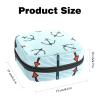 Women's Menstrual Product Storage Bag with Zipper, Anchor Pattern view 2
