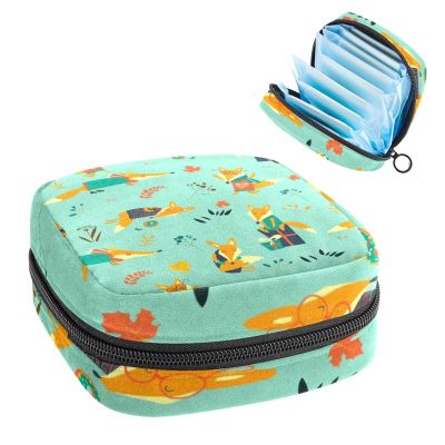 Women's Fox Period Storage Bag with Zipper