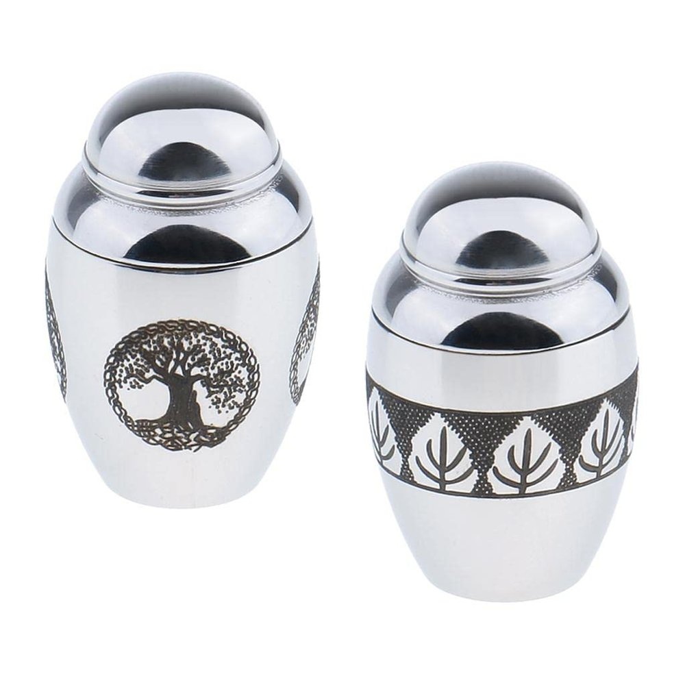 misppro 2-Piece Stainless Steel Cremation Urns for Pets and People
