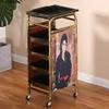 Black Salon Rolling Cart with 4–5 Drawers, Wheels, and 5 Trays view 1