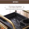 Black Salon Rolling Cart with 4–5 Drawers, Wheels, and 5 Trays view 3