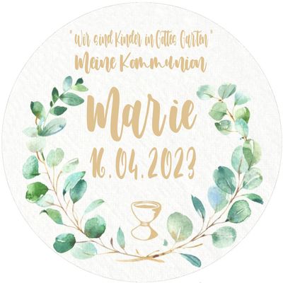 Personalized Fondant Cake Topper for Birthday or Communion with Custom Name and Date