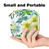 Menstrual Pad Bag with Zipper, Tropical Green Palm Flower view 2