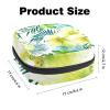 Menstrual Pad Bag with Zipper, Tropical Green Palm Flower view 3