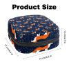 Cute Fox Pattern Sanitary Pad and Menstrual Cup Storage Bag with Zipper view 3