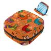 Women's Sanitary Pad Storage Bag, Menstrual Cup Travel Organizer, Large Capacity, Llama Alpaca Cactus Pattern view 1