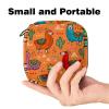 Women's Sanitary Pad Storage Bag, Menstrual Cup Travel Organizer, Large Capacity, Llama Alpaca Cactus Pattern view 2