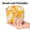 Orange Fruit Background Sanitary Napkin Storage Bag view 2