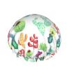 Reusable Women's Shower Cap with Stretch Edge, Watercolor Cactus and Succulent Design view 1