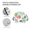 Reusable Women's Shower Cap with Stretch Edge, Watercolor Cactus and Succulent Design view 4