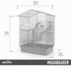 ZooPaul XXL Small-Animal Cage, Black/Beige, for Hamsters and Mice, with Tunnel System and Accessories view 2