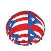 Reusable Puerto Rico Flag Shower Cap with Stretch Edge view 1