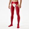 Men's Underwear Set: Wetlook Leggings, Boxer Shorts, Open-Crotch Brief, Thong, Latex Lingerie with Thigh-Length Stay-Up Stockings view 3