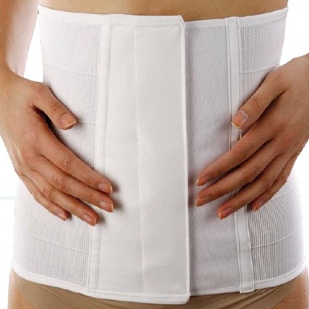 Orione Adjustable Flared Belt, Height 27 cm, White (Size S: 70–80 cm)