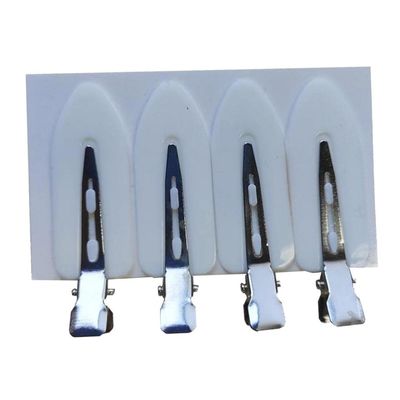 Jojomis Seamless No-Crease Hair Clips, White, 4-Pack