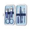 7-Piece Stainless Steel Manicure and Pedicure Set with Case, Blue view 1