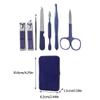 7-Piece Stainless Steel Manicure and Pedicure Set with Case, Blue view 4