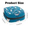 Dachshund Puppy Christmas Hat Pattern Sanitary Pad Storage Bag with Zipper view 3