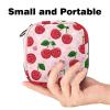 Red Cherry Pink Heart Period Pad Storage Bag for Women and Girls view 2