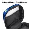 Menstrual Pad Bag with Zipper, Blue Forest Animal Pattern view 4